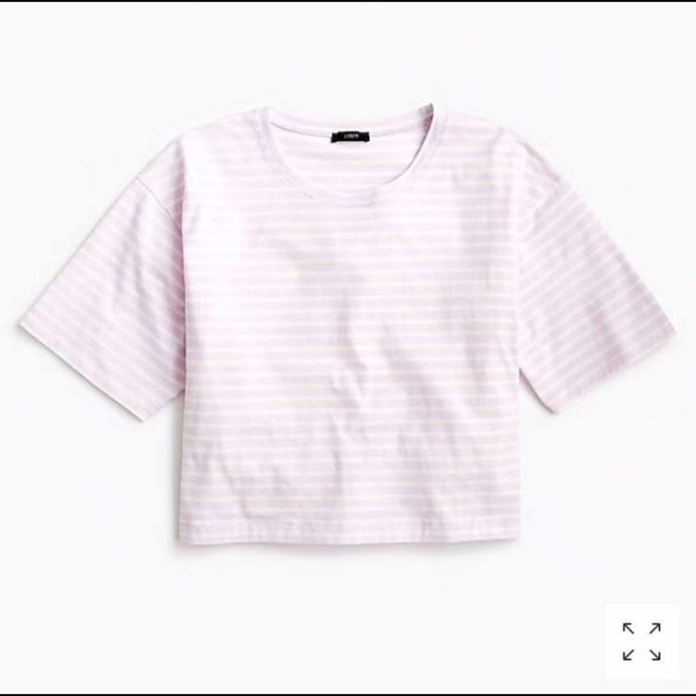 Blush Boxy stripe t-shirt